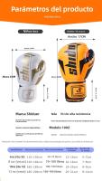 Guantes de Boxeo Profesionales para Adultos y Niños - Certificación CE con Acolchado Anti-Impacto , Entrenamiento MMA/Muay Thai/Sparring , Piel Sintética Hidrófuga y Ventilación 3D - details 8