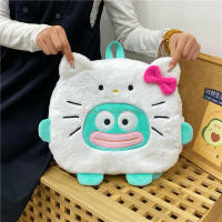 Nueva Mochila De Hombros Kawaii Sanrio Hangyodon Con Diseño De Hello Kitty Y Gato Pequeño De Color Contraste Mochila Versátil Para Adultos Y Adolescentes - details 5