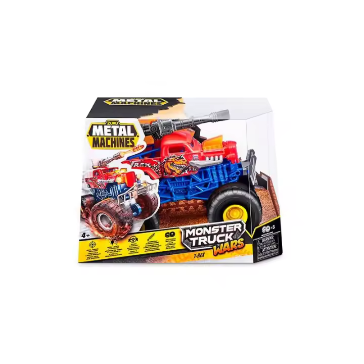 Coche Metal Machine Monster Wheels Zuru 4x4 con Luz y Sonido - 1