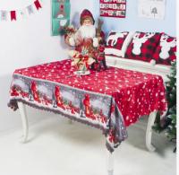 Mantel rectangular Navideño con estampado, impermeable, rectangular, para decoración de Comedor y Cocina, con lunares Rojos - details 3