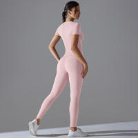SSITO Conjunto de Mallas de gimnasio de secado rápido, traje de Yoga, Conjunto Deportivo with manga, transpirable, elástico, Gimnasio, Yoga, Fitness Delgado, Top activo, pantalón de Yoga ajustado - details 25