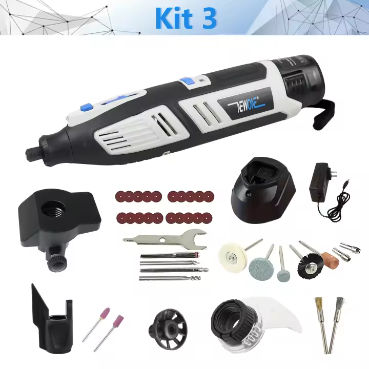 Kit De Molinillo Eléctrico 12V Para Trabajos De Madera Grabado Pulido Herramienta De Bricolaje Para Polvo De Arena Y Perforación - 1