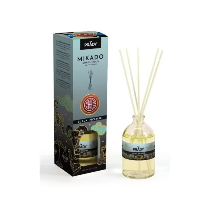 Mikado Ambientador Prady 100ml – BLACK INCIENSE | Aroma Duradero para el Hogar - 1