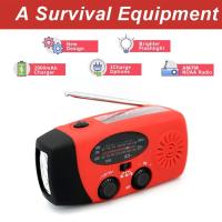 Radio De Mano Solar Crank Dynamo AM/FM/NOAA Con Linterna LED Multifuncional Y Banco De Energías Para Emergencias Y Exterior - details 5