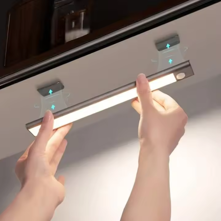 Luz Nocturna LED Recargable Por Sensor De Movimiento Ultrafina Para Decoración De Dormitorio Escalera Armario Cocina Luz Detector Inalámbrica - 1