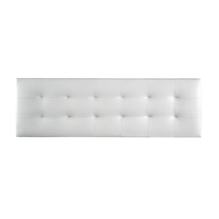 Häusbed Confort SL - Cabecero de Cama 120 - 145x50x7 VERSALLES Tapizado Polipiel Blanco - 1