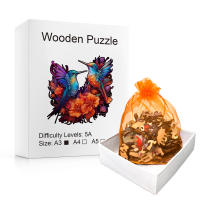 Rompecabezas De Madera Con Tema De Animales Y Aves Juguete Educativo Para Adultos Y Niños Juego De Festival Regalo Significativo - details 4