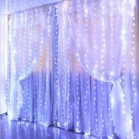 Luces De Cortina LED Con USB Y Control Remoto De 8 Modos Para Bodas Casas Fiestas Pared Ventanas Jardín Navidad Decoraciones - details 23