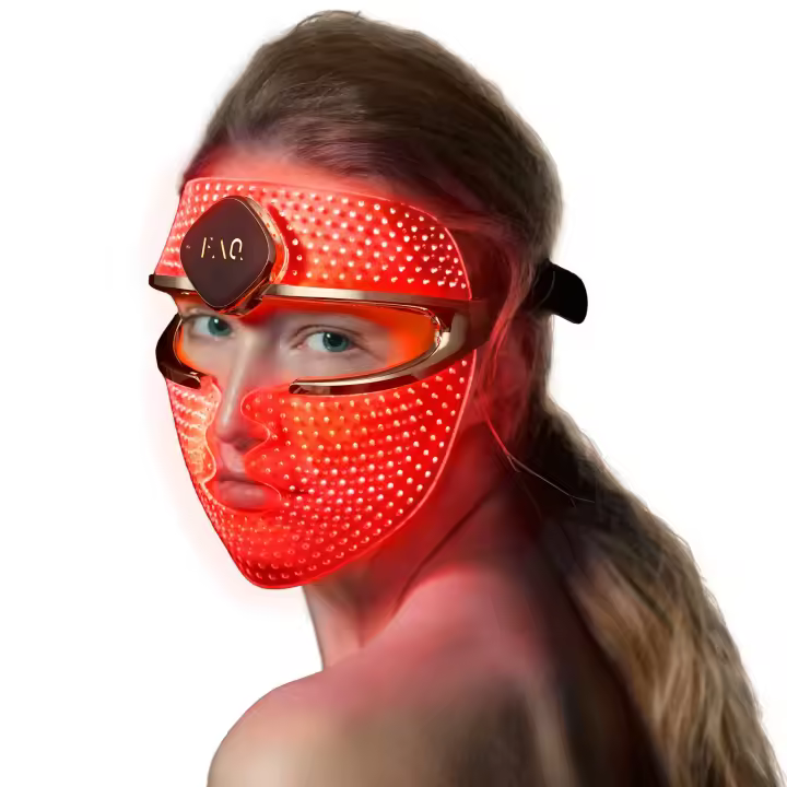 Máscara de luminoterapia facial inteligente NIR + 7 LED FAQ 202 | Tratamiento localizado y antiacné | Cuidado facial con máscara | Inalámbrica | 600 puntos de luz | Dispositivo de belleza portable - 1