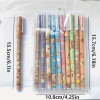 10pcs Bolígrafos De Gel Capybara Colores Estilo Coreano Secado Rápido Resaltadores Para Herramientas De Escritura Finas Suministros De Oficina Y Escuela - details 2