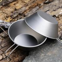 Tazón De Camping Sierra De 300ml De Titanio Con Manija Fija Ultraligero Portátil Para Picnic Alimentos Contenedor Salad Meal - details 0