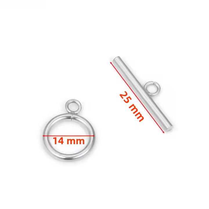 5 Sets De Hebjes De Acero Inoxidable Para Joyería DIY Cerraduras De Toggle Conector Para Collares Y Pulseras Accesorios De Manualidades - 1