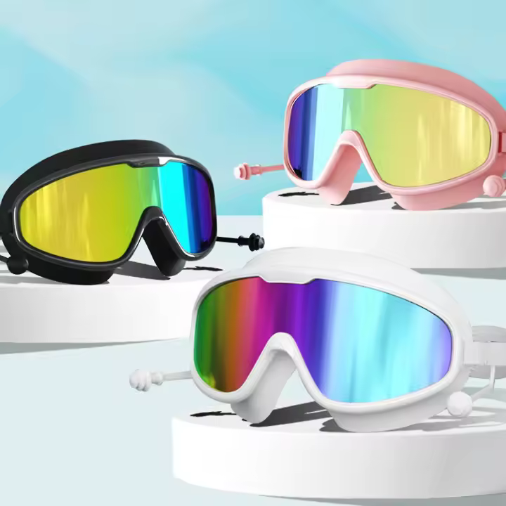 Gafas de buceo de alta claridad con visión amplia, cómodas de usar, con tapones para los oídos incluidos, ideales para buceo y natación para adultos. - 1