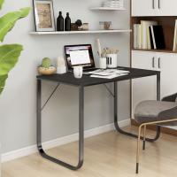vidaXL Escritorio de ordenador madera de ingeniería en color negro y roble/Blanco/blanco y roble y más | estructura resistente ideal para salón dormitorio o estudio - details 3