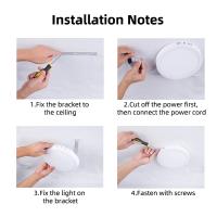 Lámpara De Techo LED Moderna Panel Para Sala De Estar Dormitorio Cocina Iluminación LED Decorativa Para El Hogar Fuente De Energía AC Incluye Bombillas - details 15