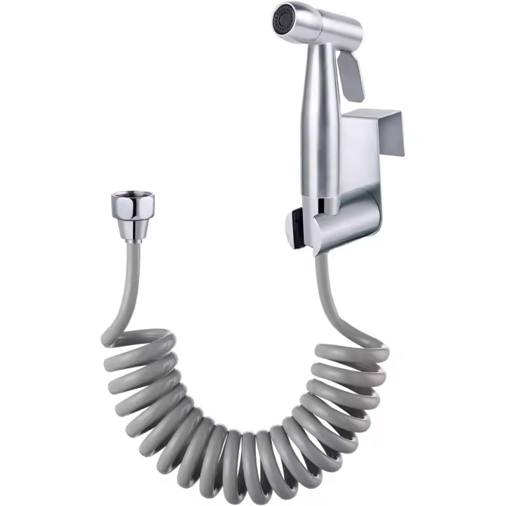 Pulverizador para bidé de mano, Kit de Rociador de bidé de Maple inoxidable con soporte y Manguera de 59 inch, Adecuado para Limpieza de Inodoros, Higiene Personal, Limpieza de Mascotas - 1