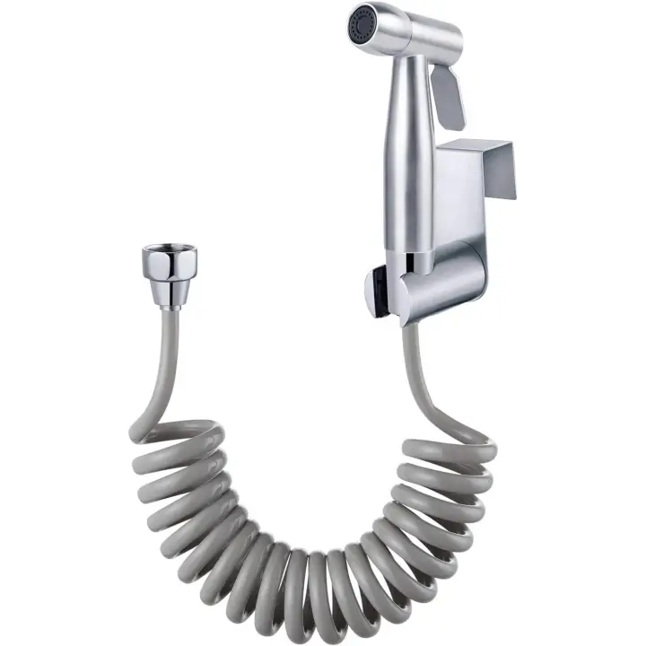 Pulverizador para bidé de mano, Kit de Rociador de bidé de Maple inoxidable con soporte y Manguera de 59 inch, Adecuado para Limpieza de Inodoros, Higiene Personal, Limpieza de Mascotas - 1