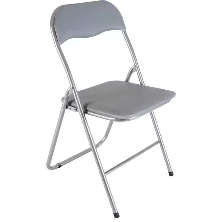 La Bolata Silla Plegable de Aluminio - Asiento Acolchado - Estructura Metálica - Gris - 1
