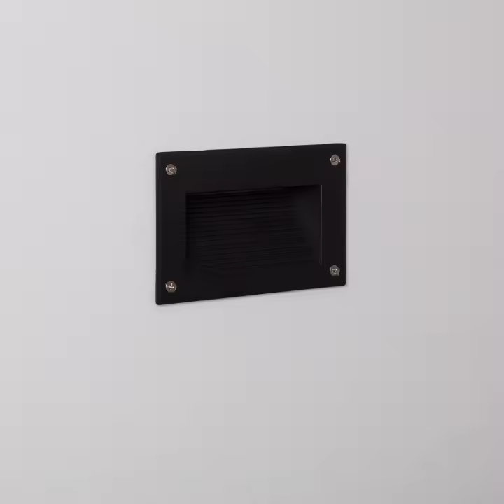 Ledkia Baliza Exterior LED 3W Empotrable Pared Negro Mystic 3000K Blanco Cálido - 1