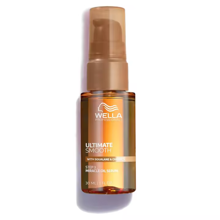 Wella Ultimate Smooth | Paso 3: Sérum Miracle Oil - Aceite para el cabello con Escualano y Omega 9 - Cabello Seco, Apagado y Encrespado. | 30 Ml. - 1