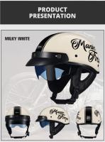 Casco De Motocicleta Retro Para Hombres Y Mujeres Aprobado DOT Con Lente HD Capacidad De Cuatro Estaciones Para Conducción De Scooter - details 19