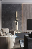 Lámpara De Pared LED Interior Con Interruptor De Enchufe Para Dormitorio Fondo De TV Negro Oro Lámpara De Pared Aluminio Para Pasillo - details 9