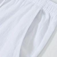 Pantalones De Lino Para Hombre Verano Pantalones Casuales De Algodón Y Lino Con Cinturón Ajustable Pantalones De Yoga Playa Transpirables Para Primavera Y Verano - details 8