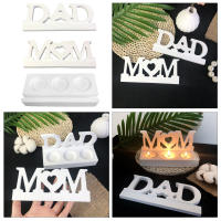 Molde De Silicona Para Vela 3D 'Dear Dad Mom' Hecho a Mano Decoración Del Hogar Regalo De Amor DIY Molde De Resina Y Plástico - details 0