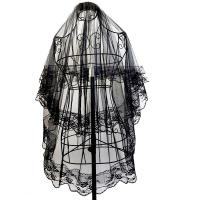 Velo De Novia Con Borde De Encaje Para Halloween Y Bodas De Mujer 2 Capas De Tules Velo De Boda Con Laciado De Encaje - details 2