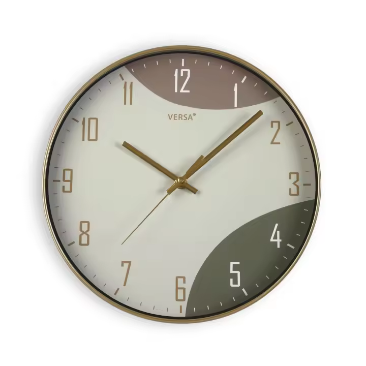 Versa Huntington Reloj de Pared Decorativo, para Salón o Cocina, Medidas (Al x L x An) 30 x 4,3 x 30 cm, 1 pila 1.5 V AA necesaria (no incluida), Color Verde - 1