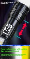 Linterna Táctica De Doble Fuente De Luz Blanco Y Amarillo 100000Lm Alta Potencia Con Luz Lateral COB Spot De Emergencia - details 9