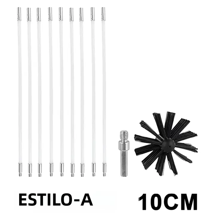 Juego De Limpieza De Camino Flexible 150mm Cepillo Y Varilla Para Limpieza De Soot Herramientas De Limpieza De Tubo Secador De Camino - 1