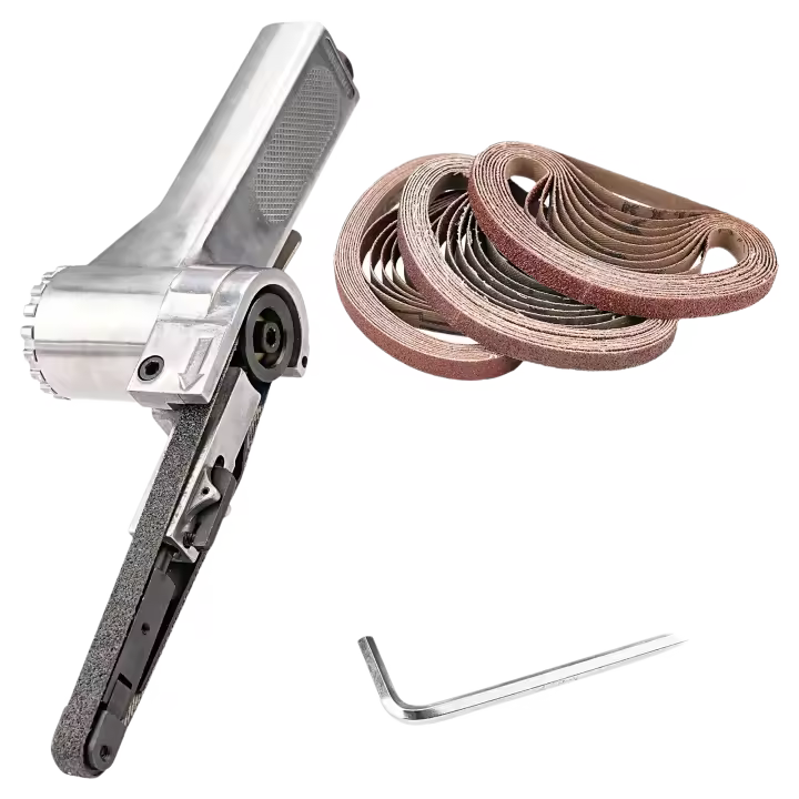 SIFANG-Pulidora De Cinturón Pneumático Con Set De 3 Cinturones De Arena Para Mecánica Comercial Y Fabricación Herramienta Pneumática De Grindaje Y Pulido - 1
