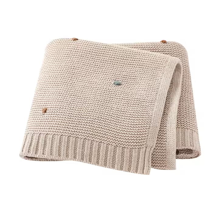 Mullas De Bebé Recién Nacido 90*70cm Tejidas Ultra Suaves De Algodón Para Niños Y Niñas Edad 0-24 Meses Manta De Abrazo Para Niños Y Niñas - 1