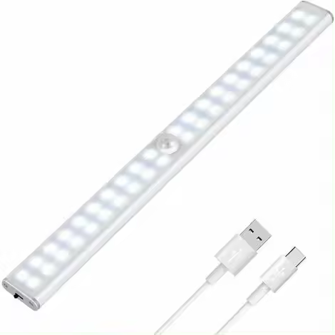 Sensor de luz automático inteligente recargable de 40 LED (luz blanca de pantalla completa de 4 velocidades) - 1