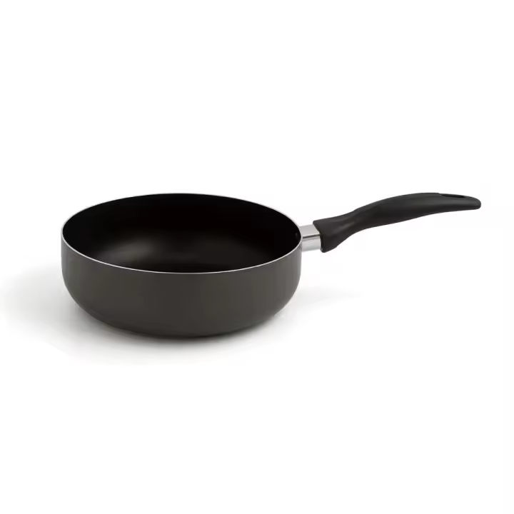 Sartén honda aluminio estampado Temis de Quid - Diámetro 24 y 28cm - Revestimiento antiadherente doble capa - Especial vitrocerámica - Cocina práctica - Libre de PFOA - Mango de baquelita - 1