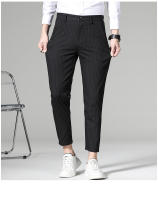 Pantalones Largos De Negocios Para Hombre Con Rayas Y Cuadros De Alta Calidad Pantalones Casuales De Color Sólido De Pierna Larga Para Oficina Marcas De Ropa - details 12