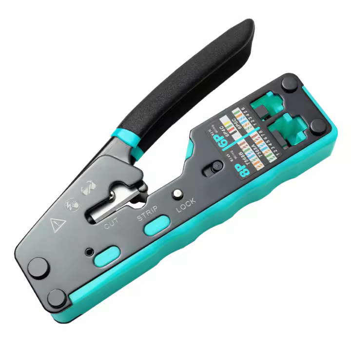 Herramienta De Crimpado RJ45 ZoeRax Para Conectores Pass through Cat6 Cat5 Cat5e Y Terminales RJ12 Herramienta De Cableado De Red - 1