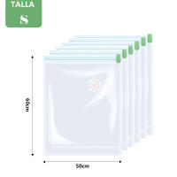 AYA MARKT Bolsas de Vacío para Almacenamiento, incluyen Boca para Aspirador, con Doble Cremallera, Bolsas Vacío Ropa Aspiradora Ahorro de Espacio Para Guardar Ropa, Edredones, Almohadas, MantasTransparente - details 0