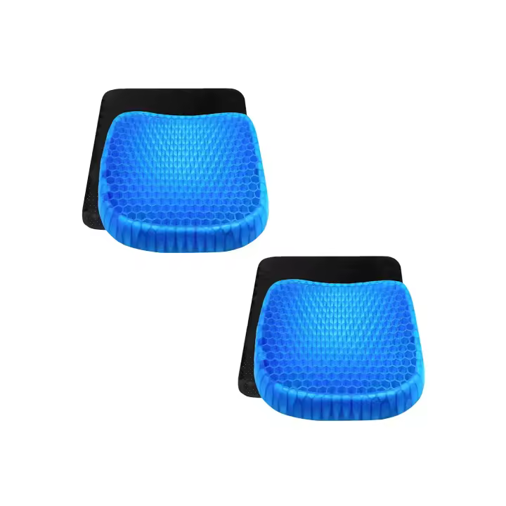 Mediawave Store Set 2 Cojines Gel transpirable anti-decúbito para asiento prolongado 37x30x4cm - 1