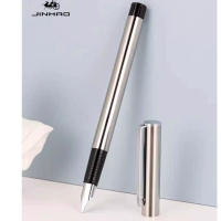 Bolígrafo De Tinta Jinhao 65 En Negro Y Plata Para Oficina Y Estudios Con Puntiagudo EF F Nib Metal Para Notas Diarias Suministros De Papelería - details 4