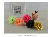 Rosa Artificial De Seda Amarilla/Oro Y Plateada 8cm Para Decoración De Boda Fiesta Doméstica Banquete DIY Flores Decorativas - details 17
