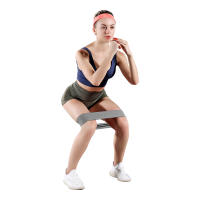 Banda Elástica De Resistencia Para Glúteos Y Piernas En Tela Para Ejercicios De Squat Y Estiramiento En Yoga Y Gimnasio Equipamiento De Fitness Para Coreografía Y Entrenamiento De Muslos - details 11