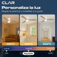 CLAR - Ventilador de Techo con Luz LED, Motor DC Eficiente y Silencioso - details 5