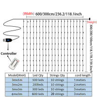 Luces De Cinta LED USB Para Cortina Con Control Remoto Decoración De Festival Para Pared Y Jardín Conectable Luz De Hada Para Dormitorio Y Exterior - details 19