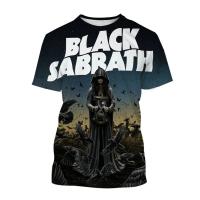 Camiseta Estampada De Black Sabbath Estilo Hip Hop Para Hombres Y Mujeres Moda Verano O Collar Y2K Top Casual Corta - details 3