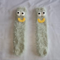 Pareja De Calcetines Graciosos Para Mujer Tubo Medio Algodón Coral Para Otoño E Invierno Calcetines Para Dormir En Casa Cómodos Y Suaves - details 5