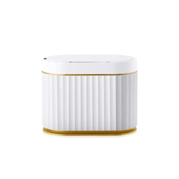 Bandeja De Papelería Inteligente 4L Con Sensor Para Escritorio Pequeña Y Luminosa Ecológica ABS Forma Rectangular - 1