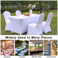 Cubierta De Mesa Elástica De 6FT Protección Para Mesas Rectangulares Plegables Para Fiestas En Casa Y Exteriores Material De Poliéster 100% - details 5