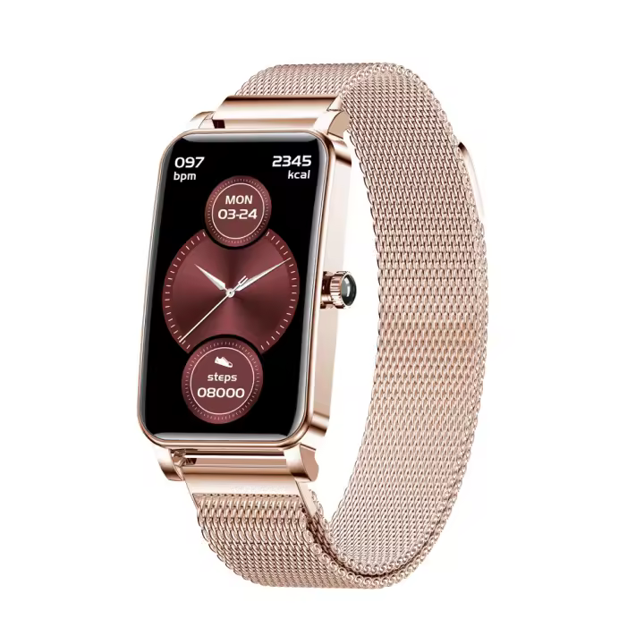 Reloj Inteligente Mujer Pequeño Smartwatch Redondo para iPhone y Android, con frecuencia cardíaca/Monitor de sueño/Pantalla de Mensajes/Responder/Hacer Llamadas, rastreador de - 1